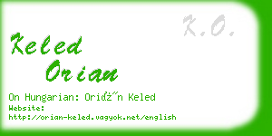 keled orian business card